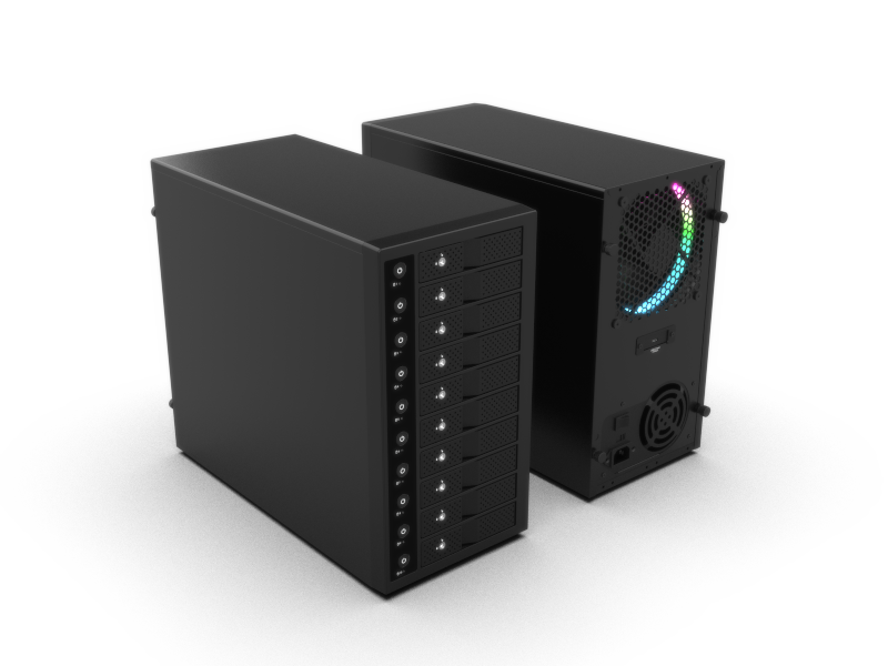 RGB 10 Bay 3.5" SATA HDD Enclosure